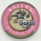 Bally   s Casino  2 50 Chip Atlantic City New Jersey House Mold - Double Spurs