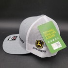 New John Deere Murphy Tractor   Equipment Gray   White Mesh Snap Closure Hat Cap