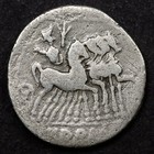 Roman Republic  Cn  Domitius Ahenobarbus 116-115 Bc Silver Denarius