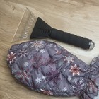 Vintage Eddie Bauer Goose Down Fitted Ice Scraper Mitt  purple Snowflake Design 