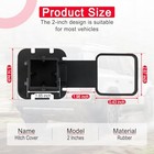 2 Inch Rubber Trailer Hitch Cover  American Flag Rubber Hitch Tube Silver-red