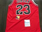 Michael Jordan Bulls Signed Autographed Nba Dry-fit Red-black Jersey W coa