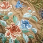 Vtg Dun   huang Beijing 16    Asian Silk Embroidered Pillow Cover Floral Butterfly