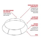 Joyce Chen Wok Ring For Pairing With Traditional Round One Size  Chrome