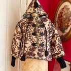 Vintage 1960s-70s Folk Icelandic Style Whimsy Floral Wool Latch Sweater Xxs xs