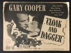 1946 Original Hollywood Movie Herald Cloak And Dagger  Gary Cooper  Lilli Palmer
