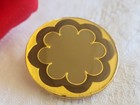 Large Vintage Metal Button Green And Gold Pattern 3 1 Cm Ref 2629