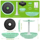 Solar Fountain Bird Bath Submersible Water Pump Power Floating Pond Garden Pool