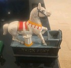 Vintage Cast Iron Bank Lot Of 3  Trick Pony Uncle Sam Artillery 