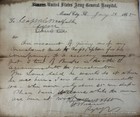 1865 Union Civil War Document United States Army General Hospital Mound City Il