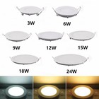 2-40pcs 9w 12w 15w 18w 24w Led Recessed Ceiling Panel Down Lights Lamp Fixtures