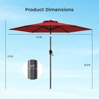 7 5 Ft Patio Umbrella Outdoor Heavy Duty Market Umbrella W  Push Button Tilt