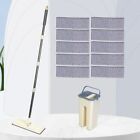 Mop And Bucket With Wringer Set Self Cleaning Wet Dry Usage With 10pcs Mop Pads