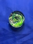 Wheaton Arts Glass Paperweight Handmade Green Swirl Beautiful Unique Artisan