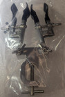 Lot Of 2   Dual Buret Clamp Coated Jaws