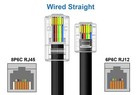 Rj45 8p6c 8-pin To Rj12 6p6c 6-pin Phone  Network Cable Adapter 36 Inches