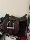 Used Cwd Jumping Saddle- Close Contact Buffalo Leather  Forward Flaps 