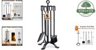 Amagabeli 5-piece Indoor outdoor Fireplace Tool Set - Heavy Duty   Easy Assembly