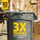 Rubbermaid Brute 32-gallon Trash Can With Lid  Grey