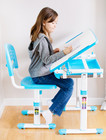 Used Vivo Height Adjust Childrens Desk  chair Kids Interactive Work Station Blue