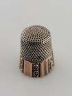Victorian Sterling   Gold Band Ketcham   Mcdougall Thimble Ornate Scroll Panels