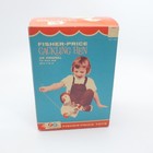 Vintage Fisher Price  120  Wood  Cackling Hen With Box 1964 New 