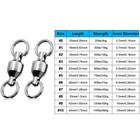 25 50 100pc Ball Bearing Fishing Swivel W  Split Ring Stainless Line Connector