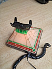 Vtg Coca Cola Tiffany Style Stained Glass Look Telephone W  Light 2001