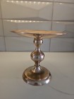 Large Vintage Brass Candle Holder  6  Tall 6 5   Wide