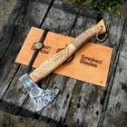 Battle Axe With Engraved Wood Handle  Viking Axe Groomsman Gift  Medieval Axe