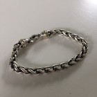 David Yurman 925 Silver   18k Gold Two Tone Wheat Chain Bracelet 8 25  Inch