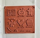 Stampin Up Red Rubber Stamps Lot Of 19 Preowned  Nice Condition Variety Of Theme