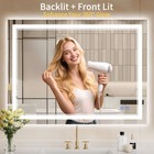 30 x40  Led Bathroom Mirror With Lights  Anti-fog  Backlit   Front Lit  Dimma   