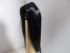 Monique Doll Wig Yula Size 10-11 Black Long Straight W  Bangs New