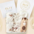 Organic Newborn Baby Gift Set 7pcs Long Sleeve Horse Print Unisex