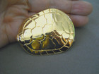 Kieselstein Southwestern Inspired Gold Tone Turtle Shell Peg Hook Belt Buckle