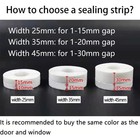 16 4ft Silicone Weather Stripping Door   Window Seal Strip Tape Self Adhesive