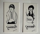 Vintage The Beatles   1964 Matthews Rotary Press 4 Art Card Set G  Currie Mint