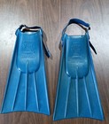 Vintage Amf Voit Sail-fins Swim Fins Blue Large Skin Diving Snorkel Scuba Pair