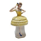 Vtg Sitzendorf Germany Porcelain Dancing Girl Figurine 5659 Art Deco Flapper    
