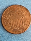 Us 2 Cent Piece Coin Very Very Nice 1867