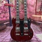 Us Custom 1969 Eds-1275 Sg Double Neck Electric Guitar Jimmy Page Cherry Red