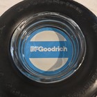 Vintage B f  Goodrich Radial T a Tire Ashtray Blue Glass Advertising Collectible