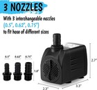 400gph Submersible Water Pump Pond Fountain Pump Aquarium Fish Tank 6 56ft High