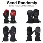 Heated Ski Hand Warm Windproof Mittens Gloves Electric Rechargeable Battery
