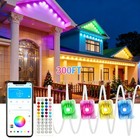 100ft Permanent Outdoor Lights rgb Eaves Lights With App Control Remote diy Ip65
