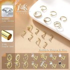 14k Gold Filled Nose Rings Studs 20g 316l Surgical Steel Nose Ring 14pcs L Shape