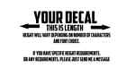 Custom Text Vinyl Lettering Sticker Decal Personalized -any Text - Any Name -  2