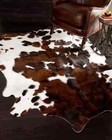 Tricolor Cowhide Rug Cow Skin Cow Hide Premium Brazilian Leather Rug 5 X 4