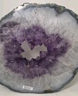 12 6lb 11  Amethyst Geode Slice Crystal Cluster Polished Agate Portal Ring